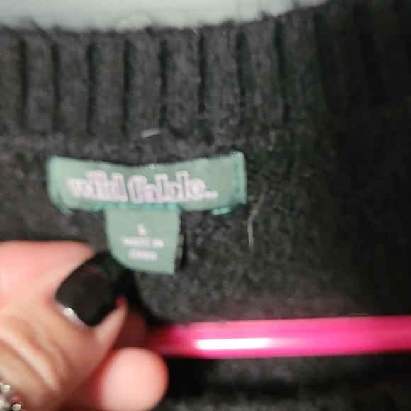 Black crop top sweater - Picture 3 of 4